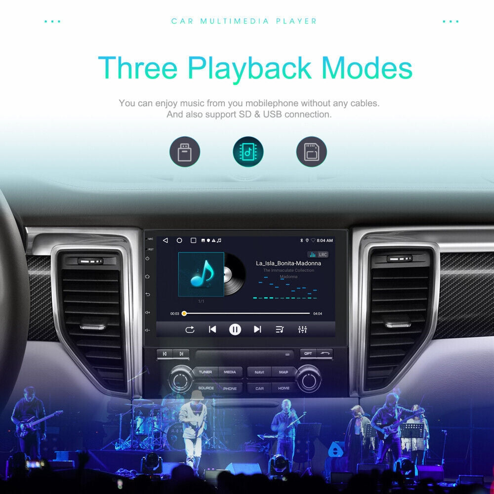 7 inch Car Radio 2 DIN GPS FM RDS WIFI w/ Rear Camera For Android IOS CarPlay AU 8