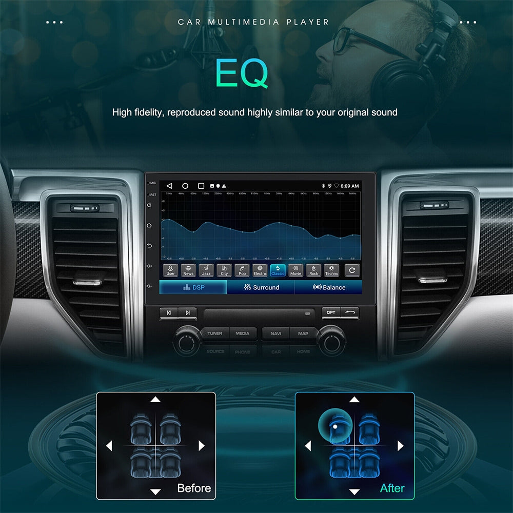 7 inch Car Radio 2 DIN GPS FM RDS WIFI w/ Rear Camera For Android IOS CarPlay AU 12