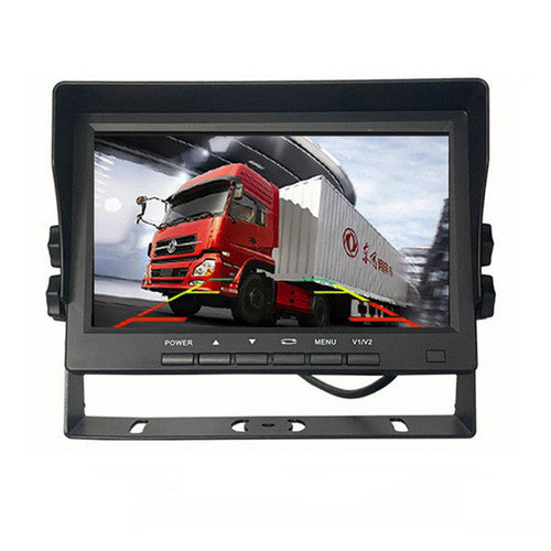4-Channel Split 7" Screen Monitor w/4 Reversing Camera Kit for Truck Trailer Bus 3