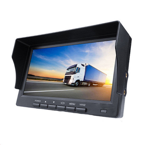 4-Channel Split 7" Screen Monitor w/4 Reversing Camera Kit for Truck Trailer Bus 4