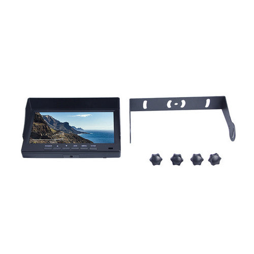 4-Channel Split 7" Screen Monitor w/4 Reversing Camera Kit for Truck Trailer Bus 8