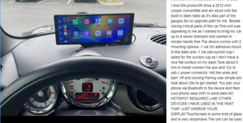 10.26" 4K Car Camera Carplay Android Car GPS Navigation Dashboard Video Recorder 11