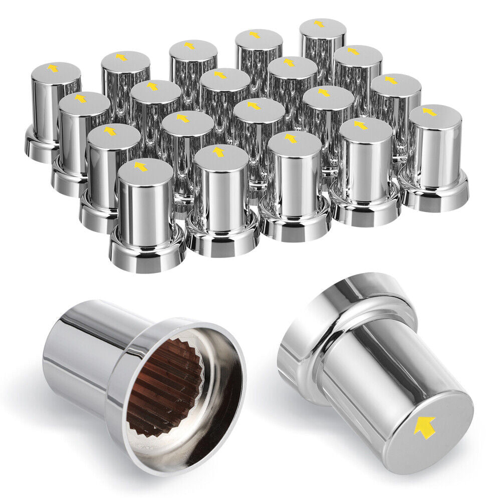 20PCS ABS Wheel Nut Covers Safety Arrow Chrome Caps For Trucks Trailers Bus AU 3