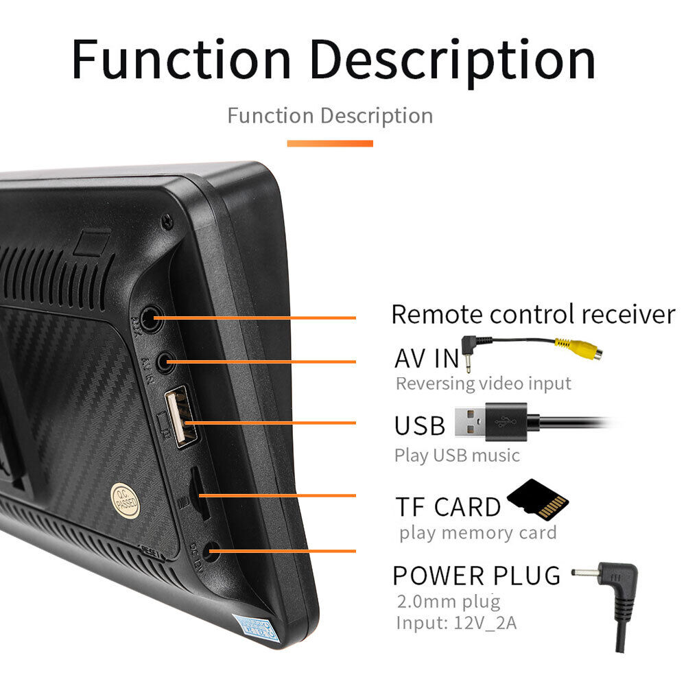 7inch PortableWireless Apple CarPlay Android Auto Touch Screen Car Radio Stereo AU 3