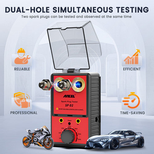 Ancel 12V Car Spark Plug Tester Auto Ignition System Tester Diagnostic Test Tool 4