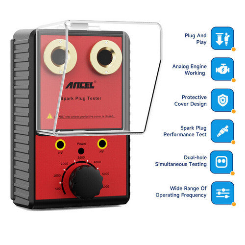 Ancel 12V Car Spark Plug Tester Auto Ignition System Tester Diagnostic Test Tool 9