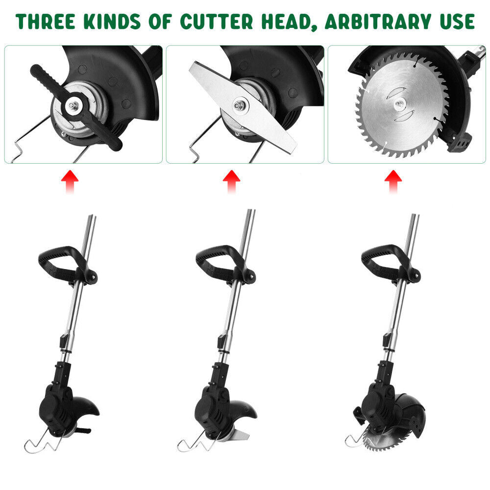 3in1 Cordless Grass Trimmer Grass Lawn Brush Cutter Whipper Snipper with 1 Battery 4