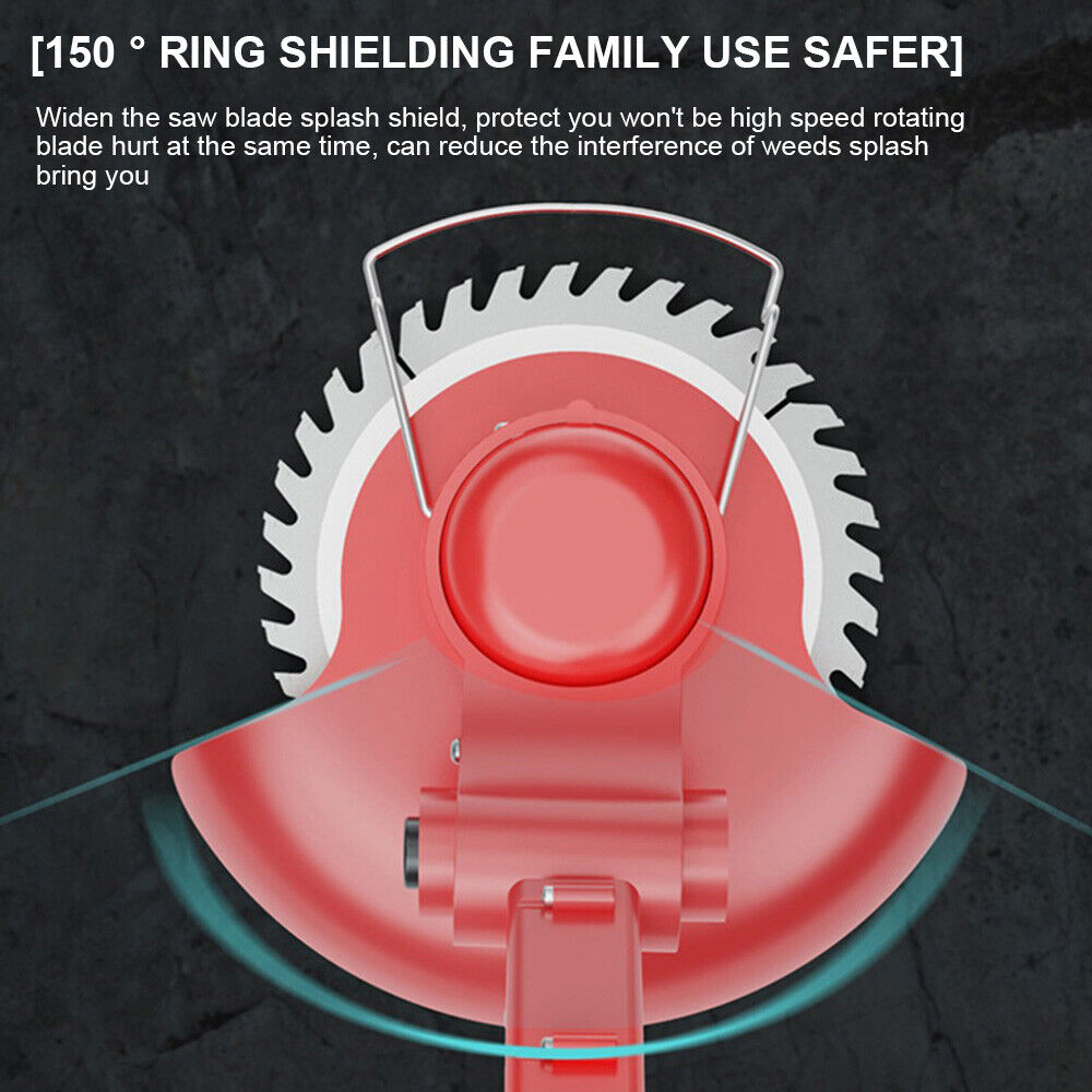 3in1 Cordless Grass Trimmer Grass Lawn Brush Cutter Whipper Snipper with 2 Battery 5