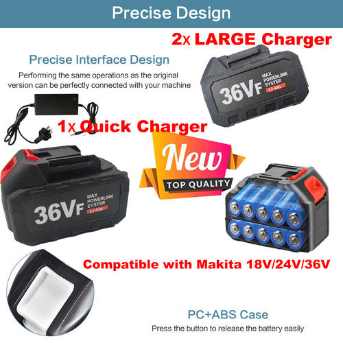 2x 7.0Ah 18V-36VF Li-ion Battery Makita Battery LXT BL1850 BL1860B BL1830 BL1815 3