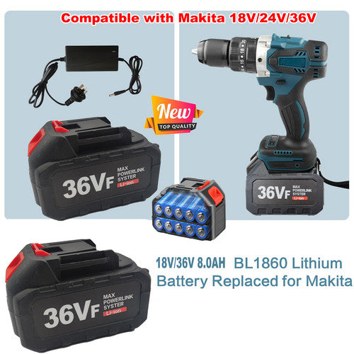 2x 7.0Ah 18V-36VF Li-ion Battery Makita Battery LXT BL1850 BL1860B BL1830 BL1815 9