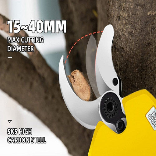 Cordless Brushless 4 Pole Pruning Shear Secateur Bush Cutter yellow 8