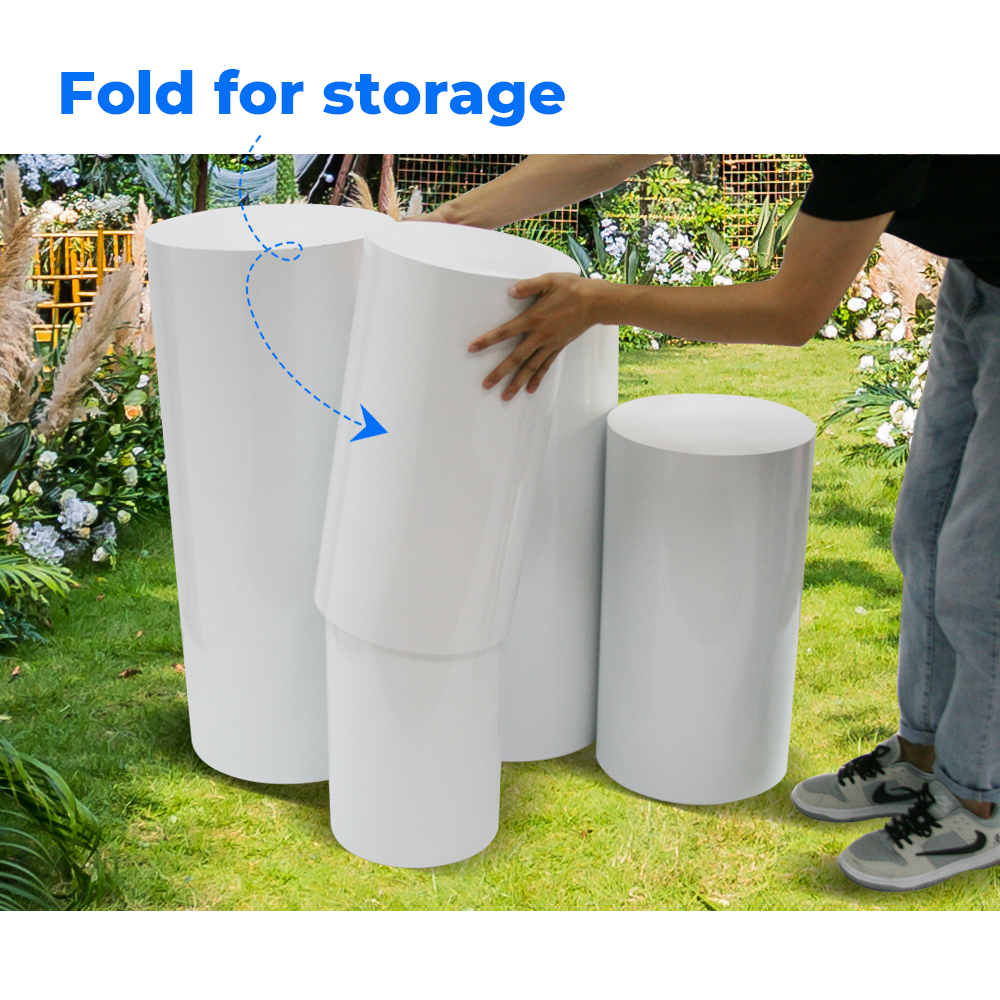 5PCS Round Plinth Cylinder Display Stand Pedestal Wedding Party Shop Display AU 5