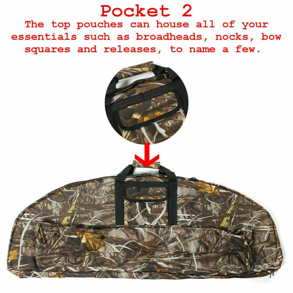 115cm Portable Compound Bow bag Archery Arrows Carry Bag Case With Arrow Holder 6