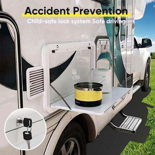 Caravan Table Folding Picnic Camping Motorhome Outdoor Tables Locked 800x450mm 5