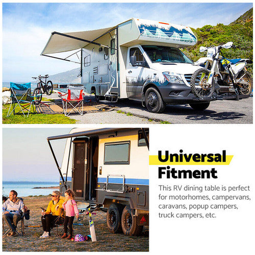 Caravan Table Folding Picnic Camping Motorhome Outdoor Tables Locked 800x450mm 6