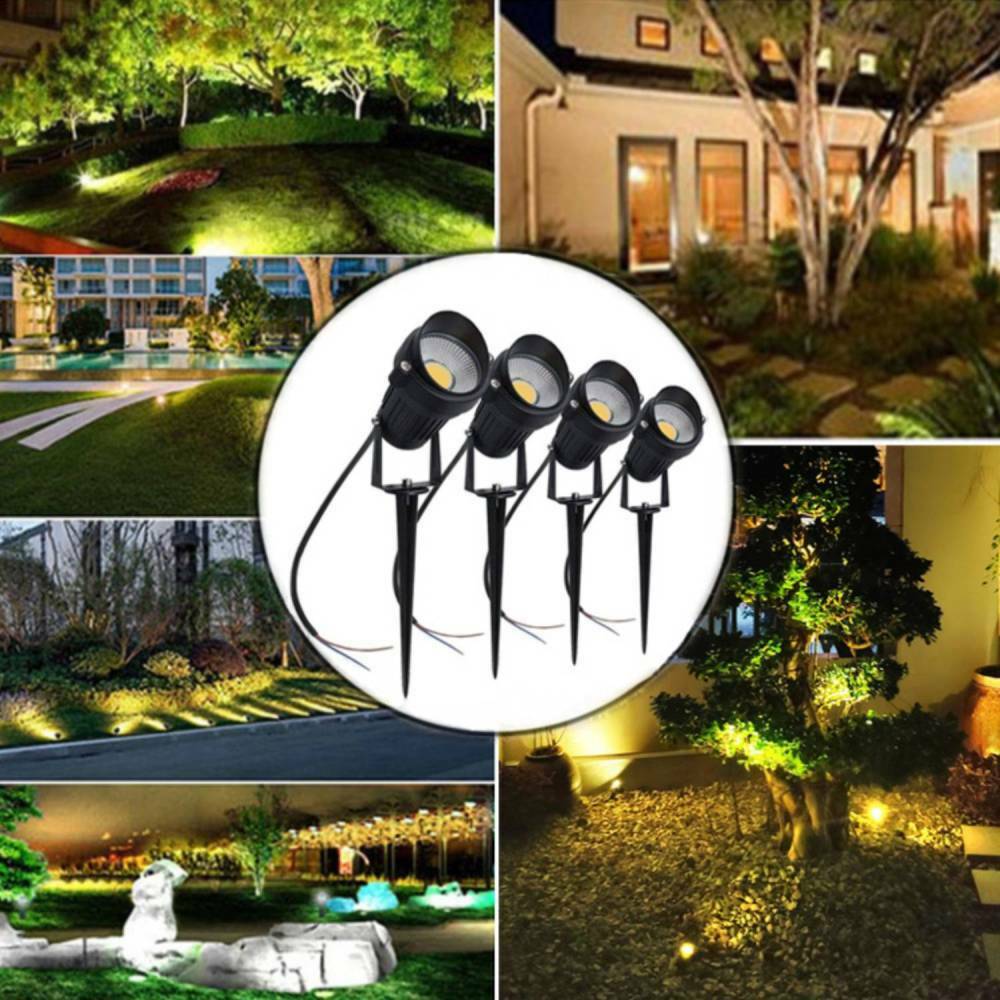 10PCS LED Spotlights Landscape Warm light Lamp Waterproof Outdoor Garden Yard 12V 4