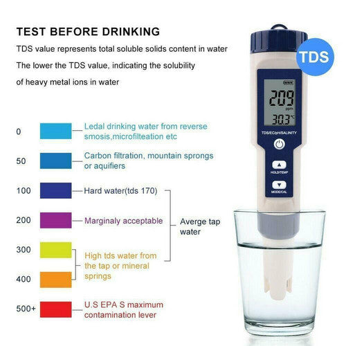 7 in 1 PH Meter Water Quality Monitor Tester Pen and one Bestway Surface Skimmer 6