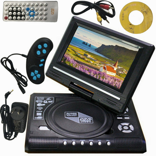 7Inch Portable Dvd Player CD Card Hd 16:9 Lcd Large 270-Degree Rotation Screen 3