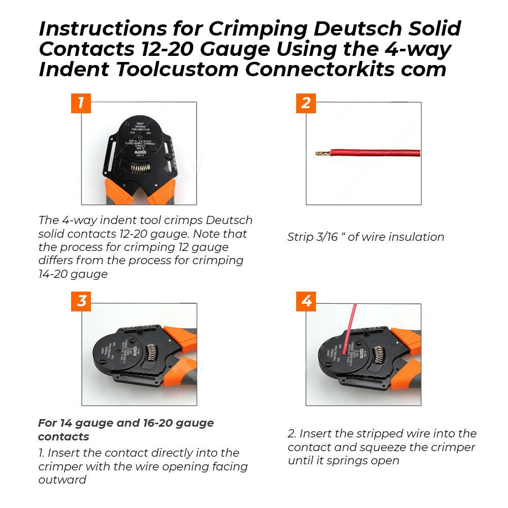 600PCS Deutsch DT Connector Plug Kit With Genuine Deutsch Crimp Tool Auto Marine 5