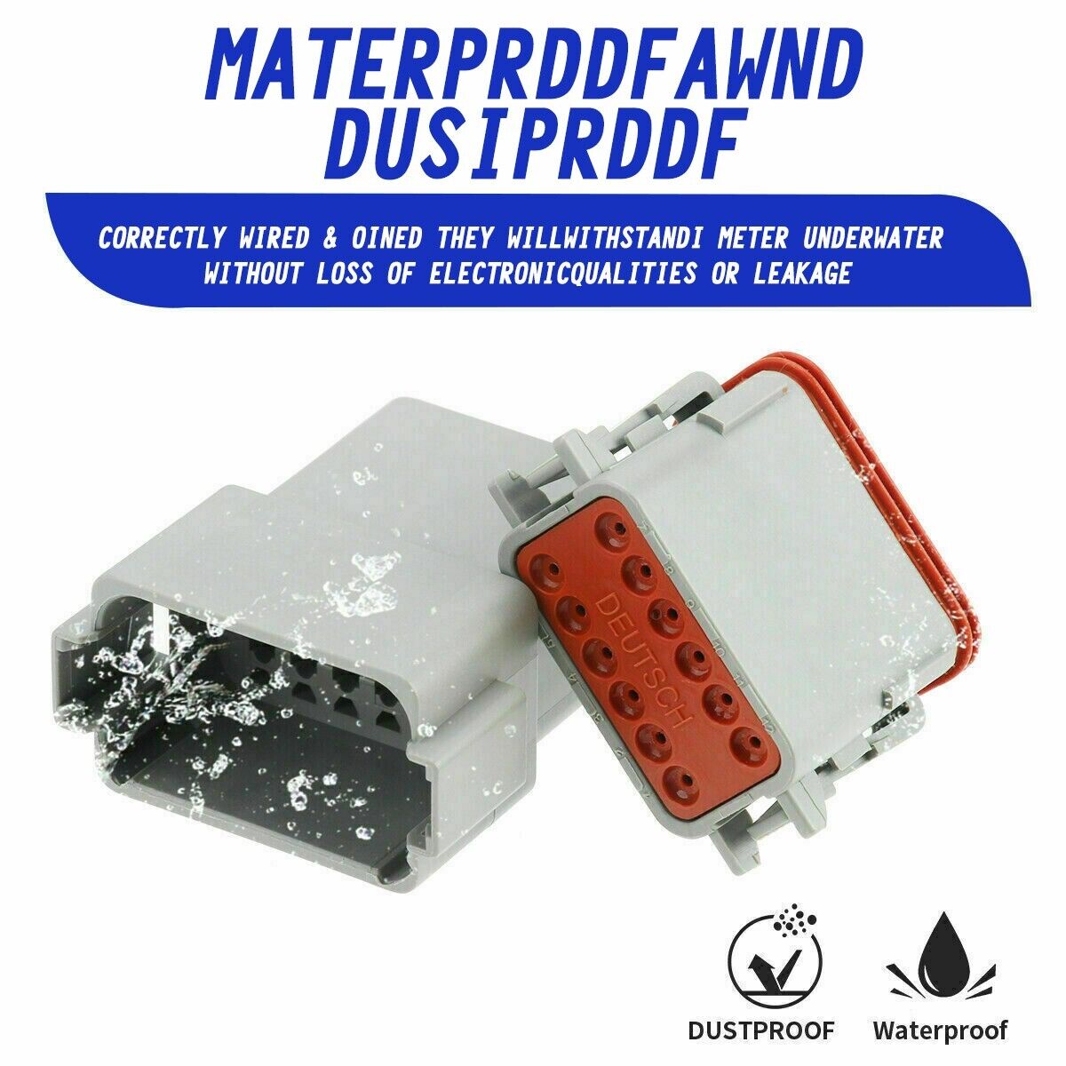 AU 1000 PCS Deutsch DT Connector Kit 14-16AWG Stamped Contacts 1100PCS UPGRADE 10
