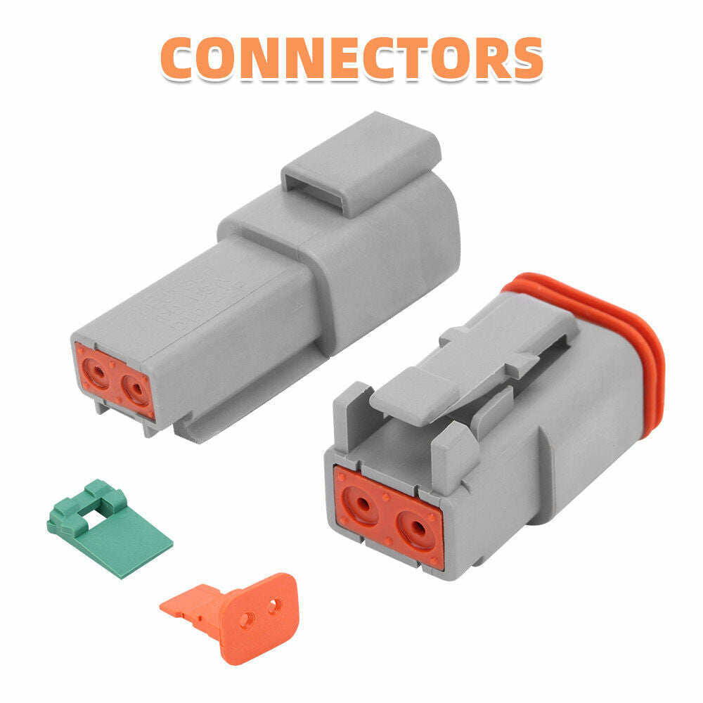 117PCS Deutsch Kit DT 2 Way Series Connector Plug Waterproof Auto Marine DT 2Pin 5