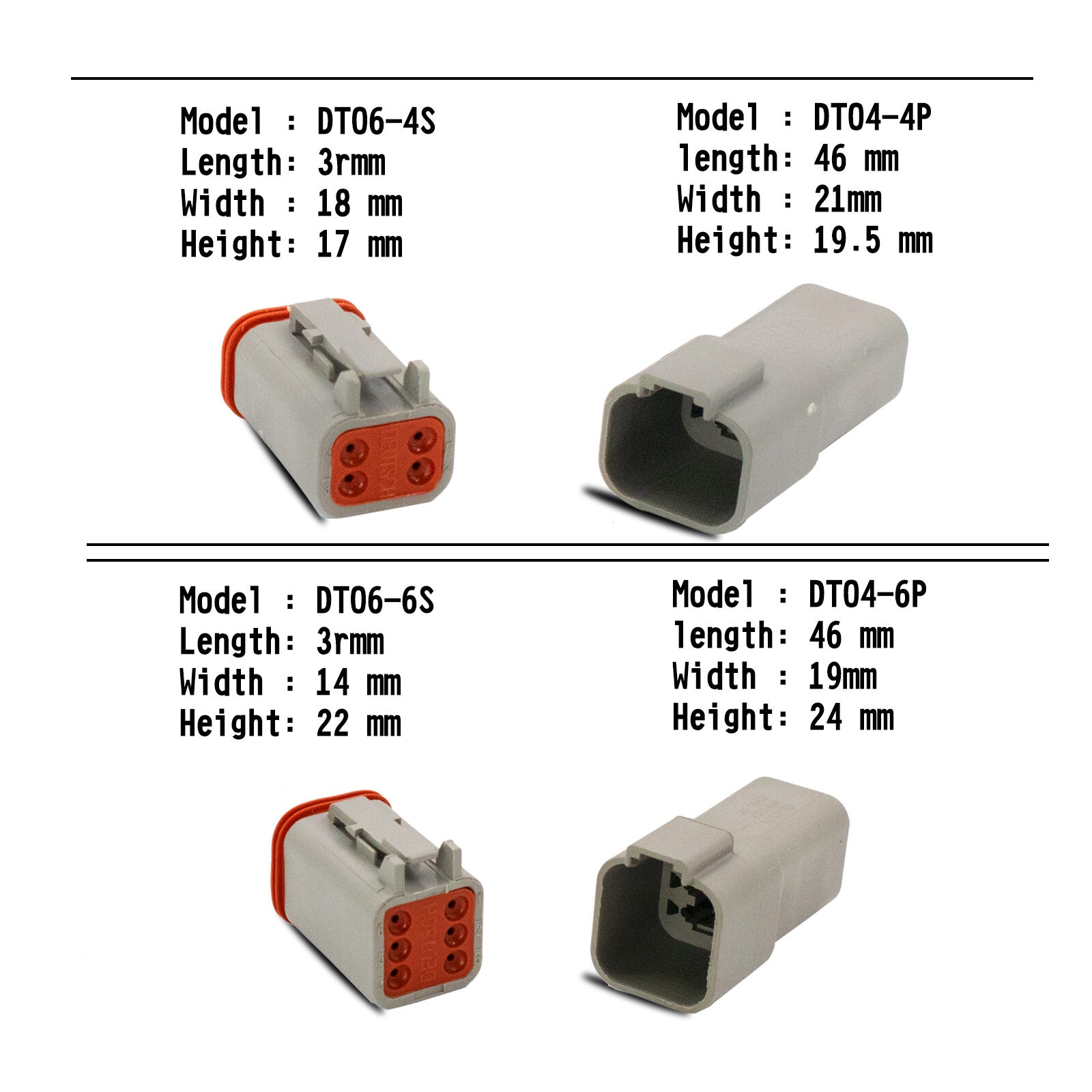 1700PCS Deutsch DT Connector DEUTSCH DT CONNECTOR PLUG KIT AU STOCK Connector 7