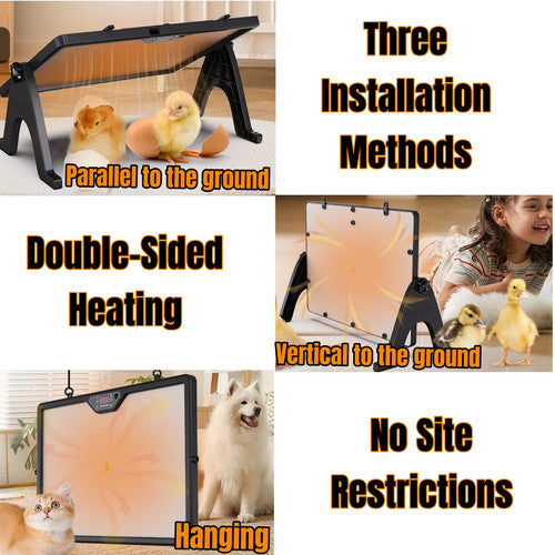 Chick Brooder Heating Plate Chicken Coop Heater Dual-Sided Duck Poultry Brooder 7