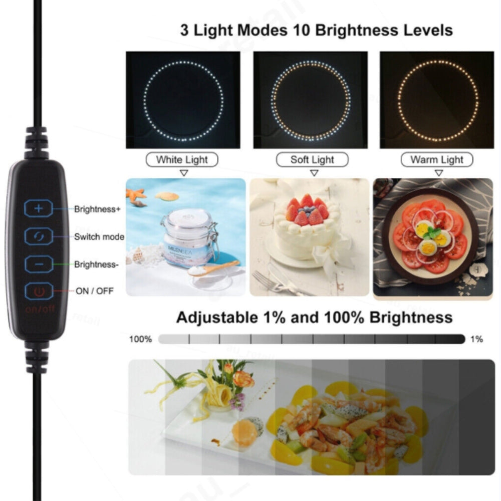 40CM Portable Photo Studio LED Light Tent Bar Cube Soft Box Room Photography 6