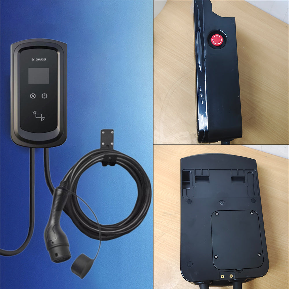 7kW 1 Phases EV Charging Station Touch Wallbox with App Control Vehicle Charger 4