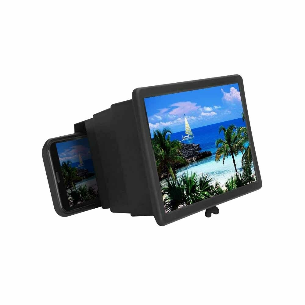 3D Mobile Phone Screen Magnifier 12" HD Video Amplifier for Smartphone Stand 4