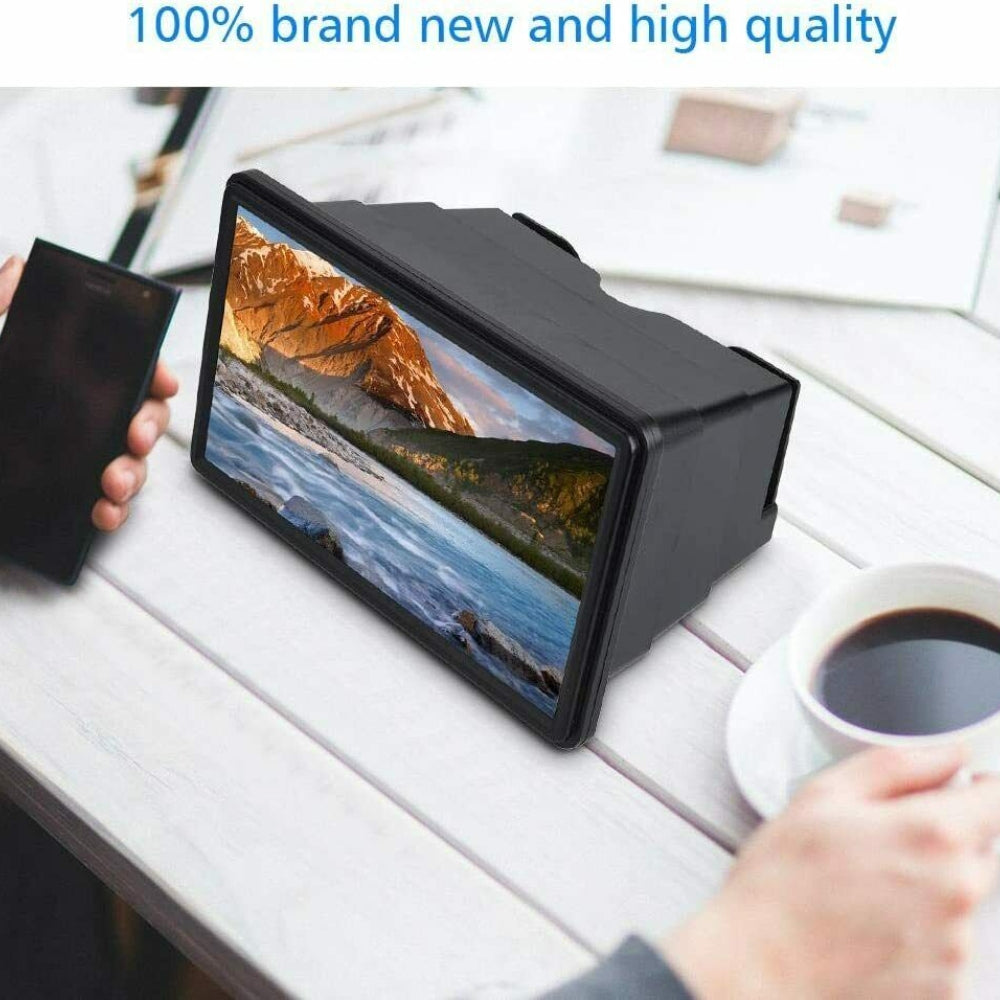 3D Mobile Phone Screen Magnifier 12" HD Video Amplifier for Smartphone Stand 5