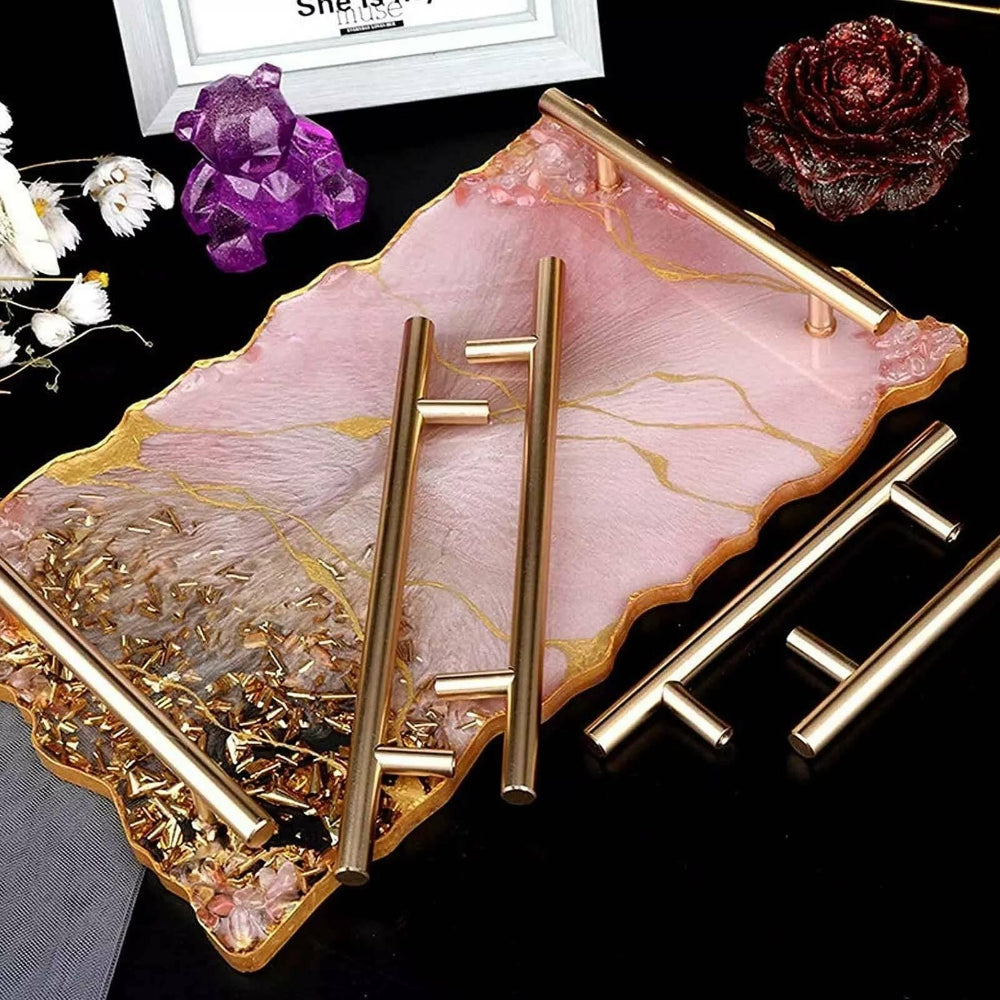 Large Safe Silicone Tray Mould Artist Mold Irregular Coaster Resin Craft Art DIY + 2 Handles 5