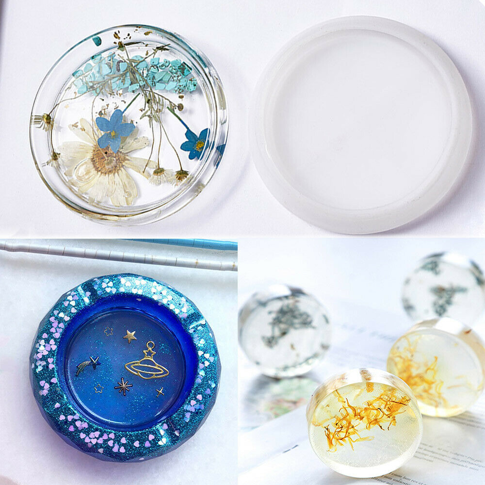 18pcs Coaster Cup Mat Mold Round Silicone Mould Kit for Craft?DIY Epoxy Resin 4
