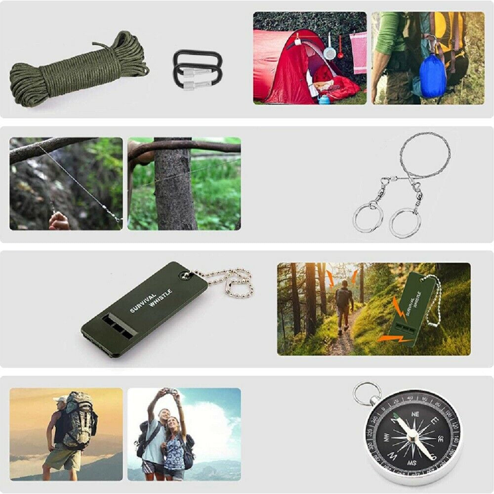 Tactical Emergency Survival Kit Outdoor Sports Hiking Camping SOS Tool Equipment 3