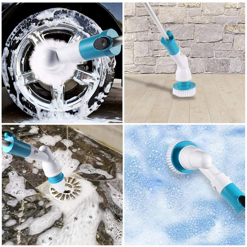 Electric Cordless Spin Scrubber Super Power Scrubber Turbo Scrub Clean Brush 11