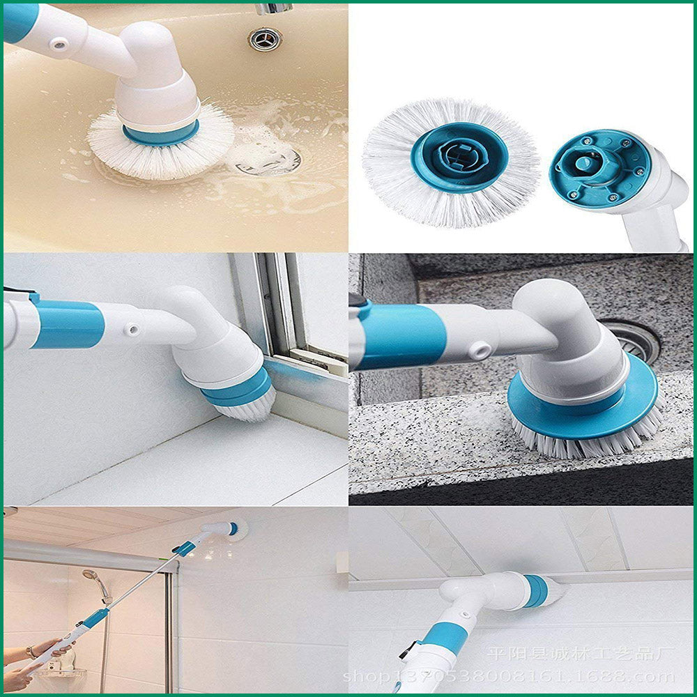Electric Cordless Spin Scrubber Super Power Scrubber Turbo Scrub Clean Brush 12