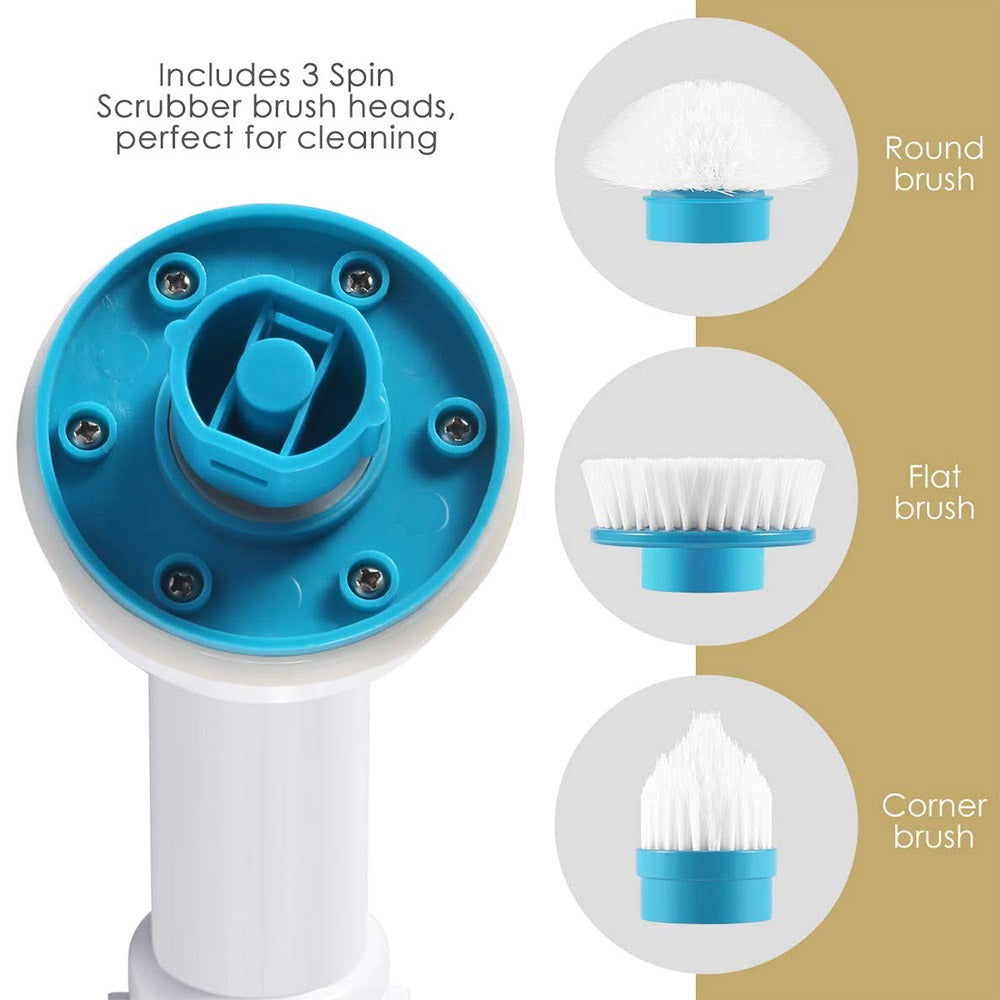 Electric Cordless Spin Scrubber Super Power Scrubber Turbo Scrub Clean Brush 4