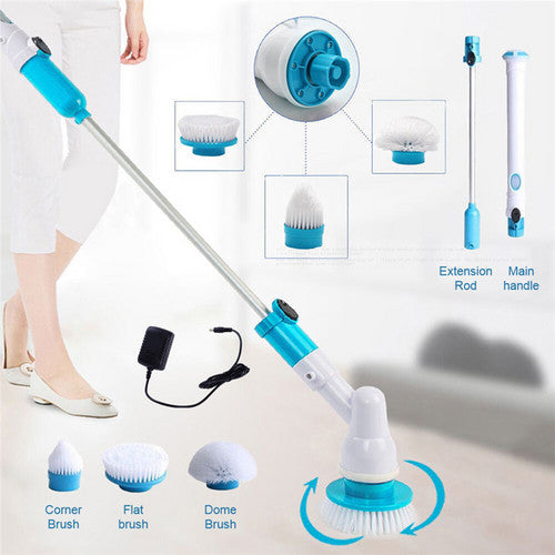 10PCS Rechargeable Spin Scrubber Electric Turbo Scrub Cleaning Brush Cordless Kit 5