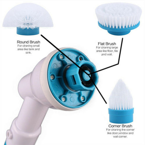 10PCS Rechargeable Spin Scrubber Electric Turbo Scrub Cleaning Brush Cordless Kit 9