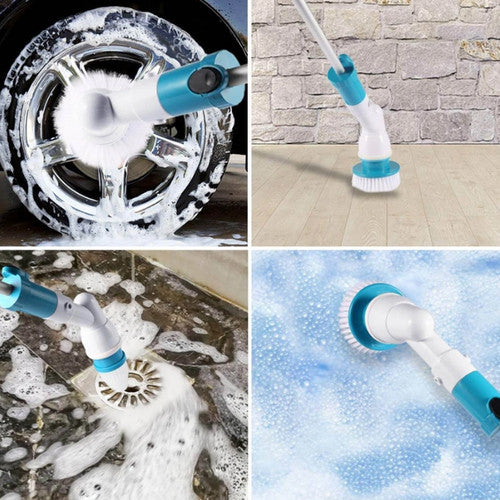 5PCS Rechargeable Spin Scrubber Electric Turbo Scrub Cleaning Brush Cordless Kit 5