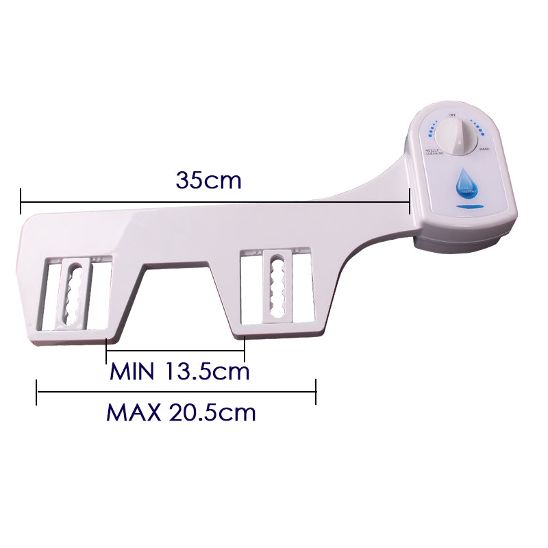 Toilet Bidet Seat Hygiene Water Wash Clean Unisex Easy Attachment Dual Nozzles 5