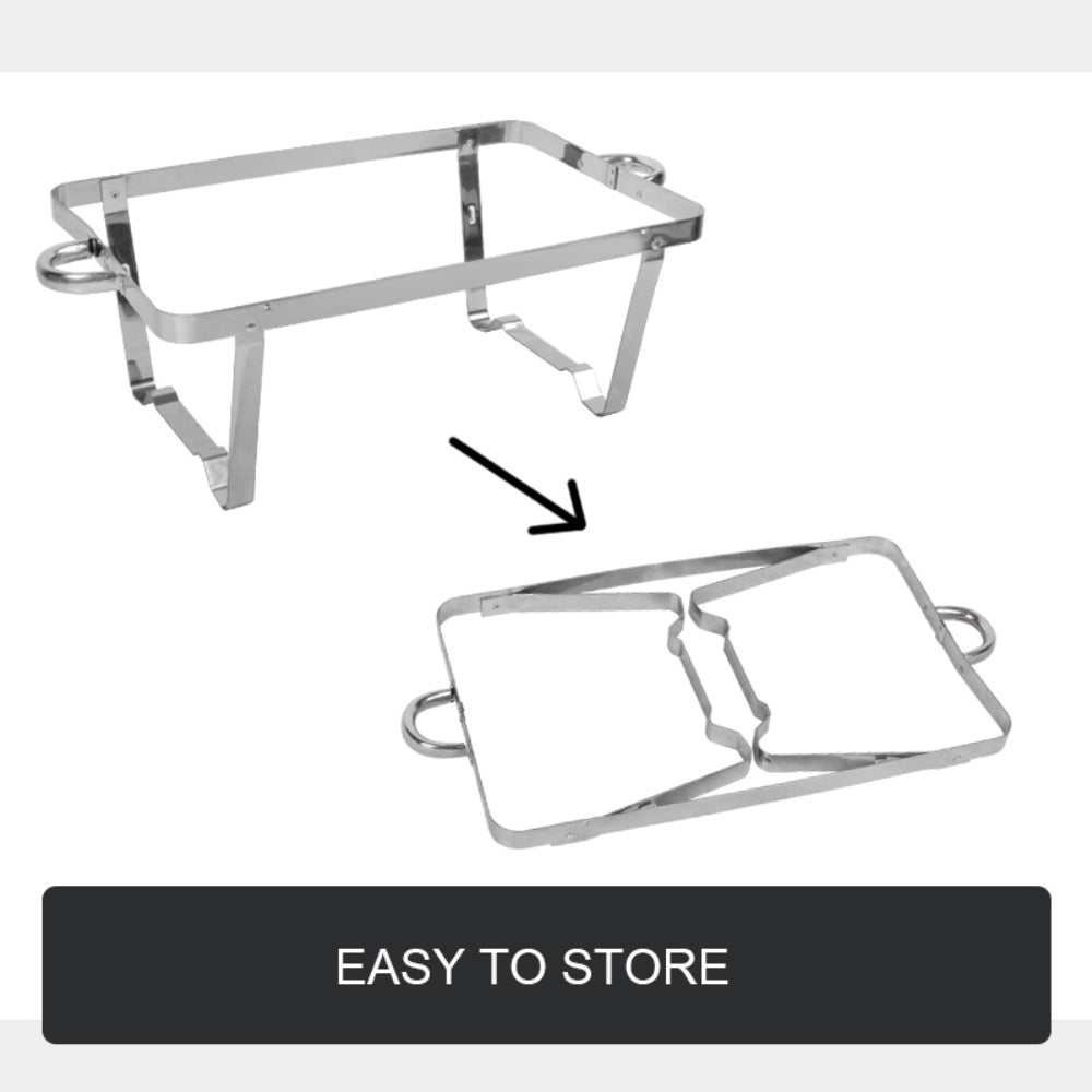 9L Chafing Dish Set Buffet Pan Bain Marie Bow Stainless Steel Food Warmer 6