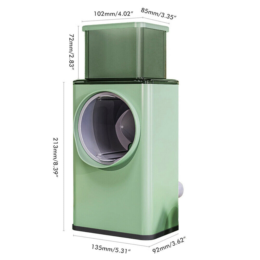 Kitchen Vegetable Food Manual Rotary Drum Grater Chopper Slicer Fruit Cutter 9