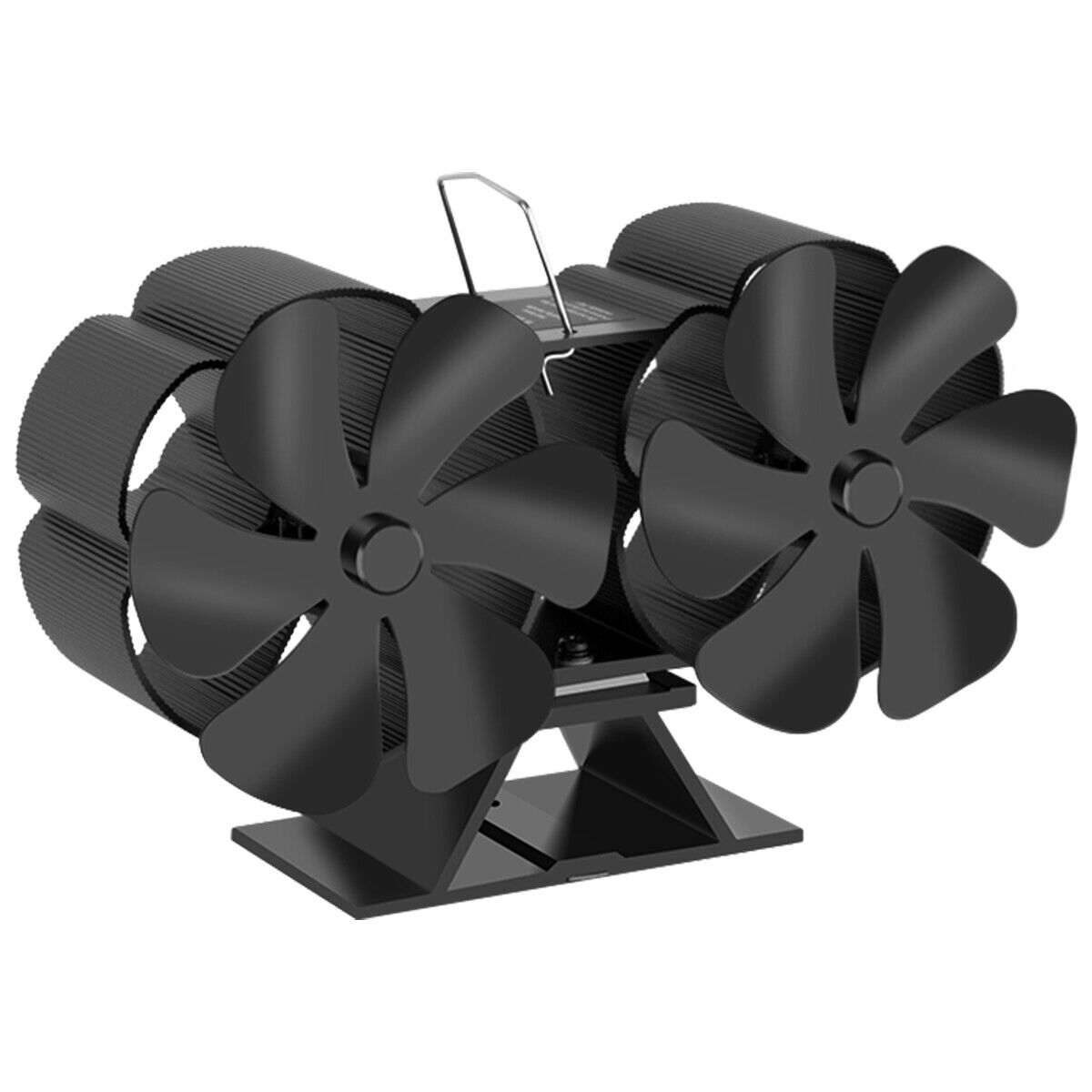 12Blade Fan Heat Self-Powered Wood Stove Top Burner Fireplace Silent Eco Heater 4
