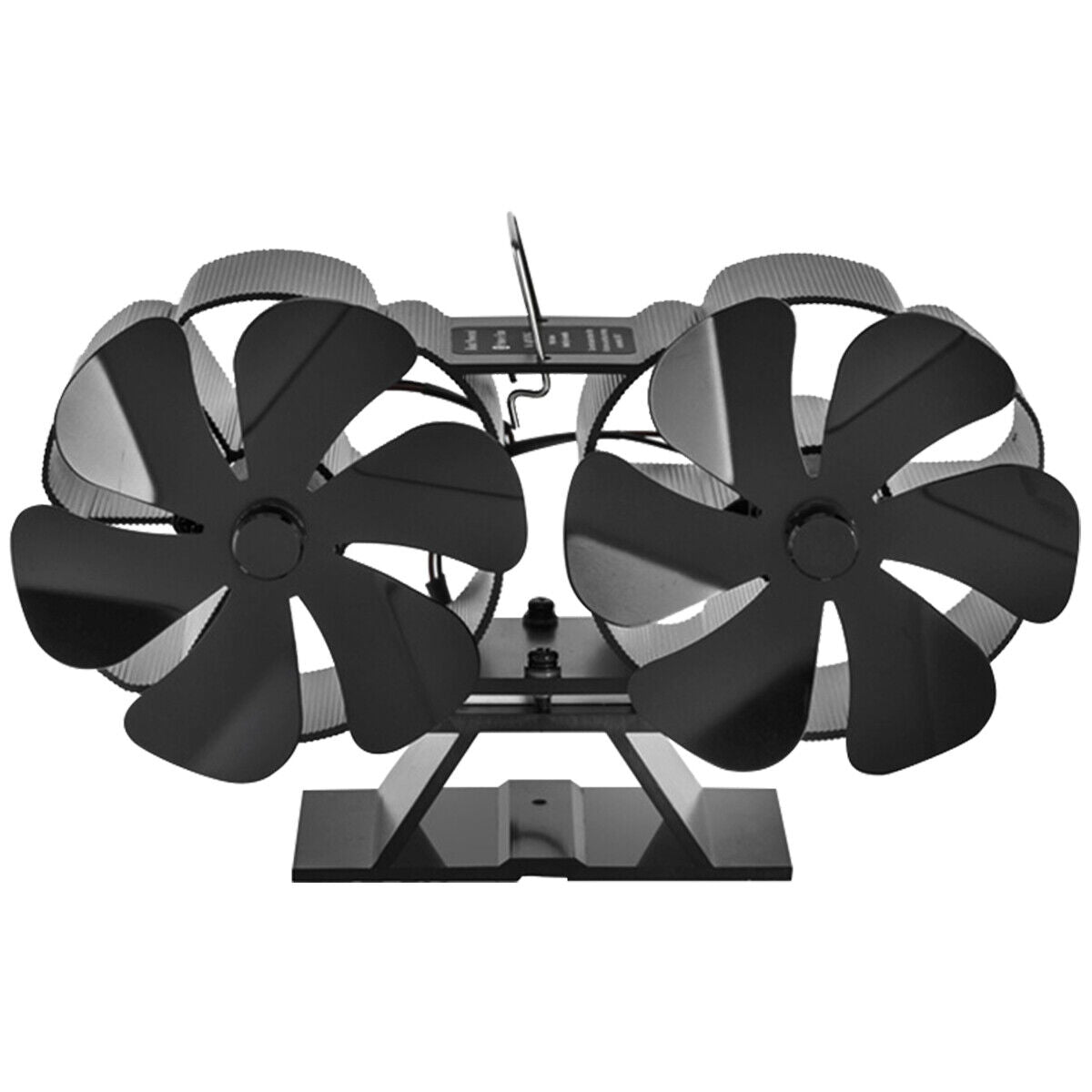 12Blade Fan Heat Self-Powered Wood Stove Top Burner Fireplace Silent Eco Heater 5