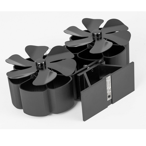 12Blade Fan Heat Self-Powered Wood Stove Top Burner Fireplace Silent Eco Heater 8