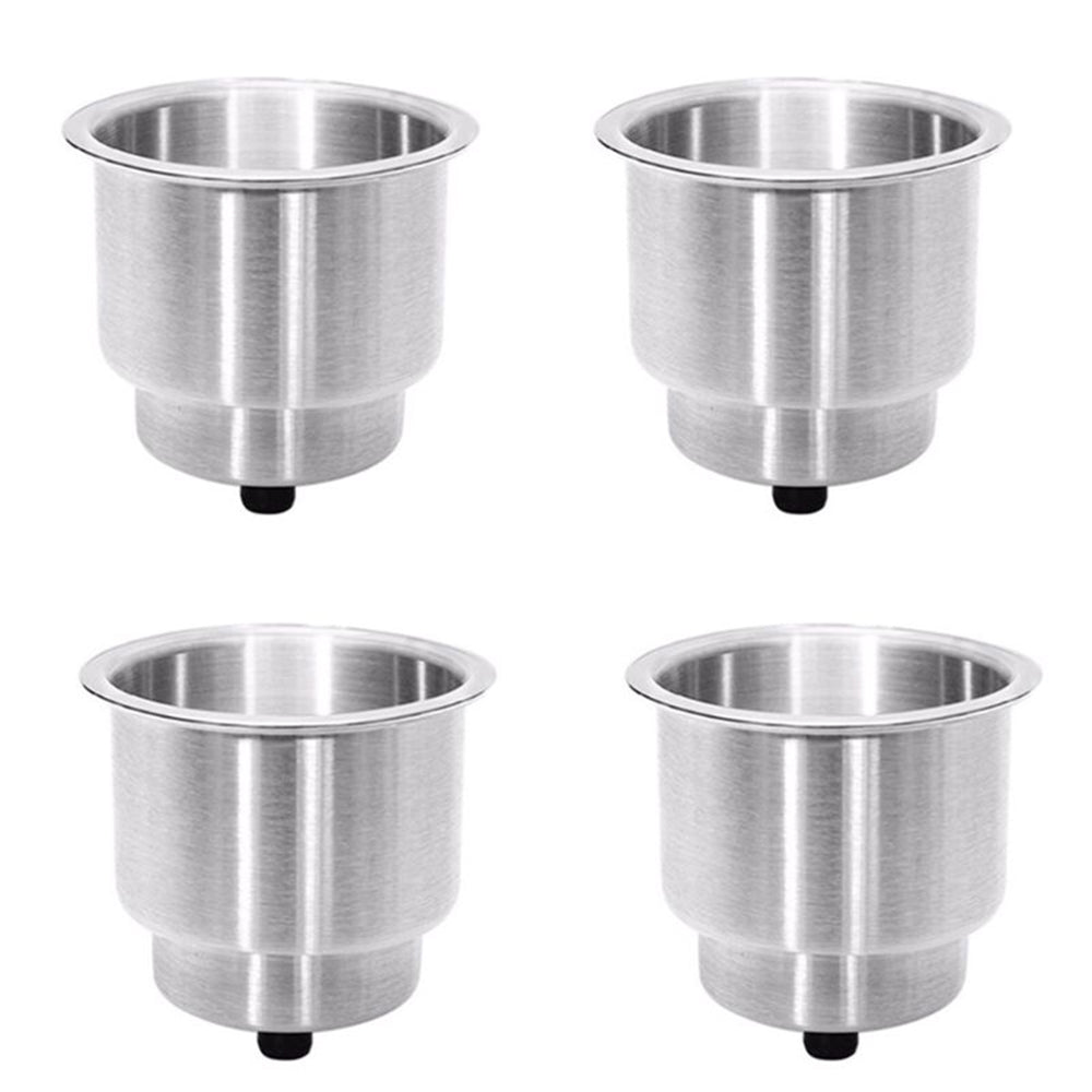 4PCS Stainless Drink Cup Holder Insert for Boat/Car/Truck RV/Camper/Yacht/Sofa 8
