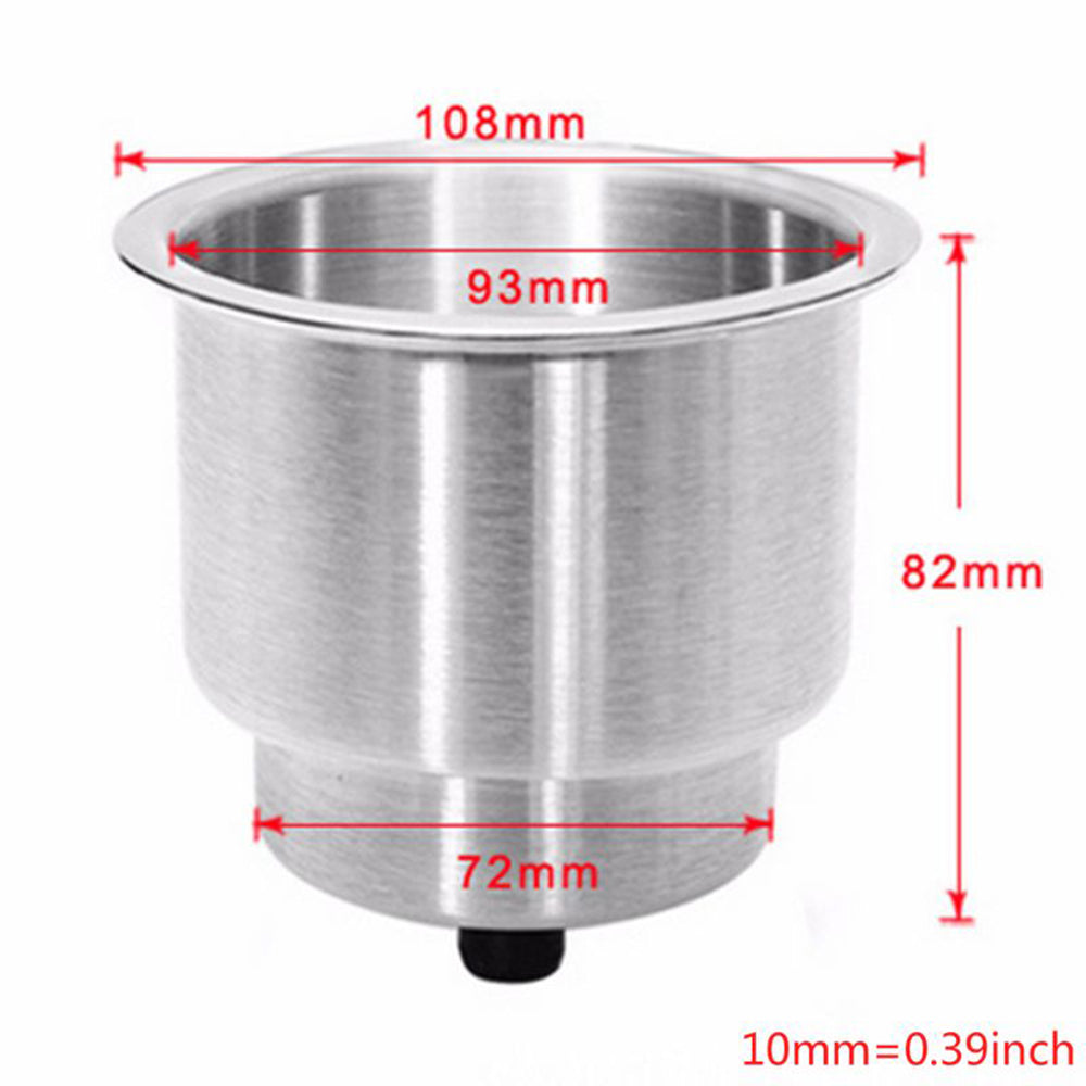 4PCS Stainless Drink Cup Holder Insert for Boat/Car/Truck RV/Camper/Yacht/Sofa 6