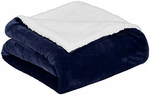 Double-side Flannel Heated Electric Throw Rug Blanket Fast Heating Warm Washable BLUE 4