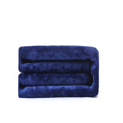 Double-side Flannel Heated Electric Throw Rug Blanket Fast Heating Warm Washable BLUE 5